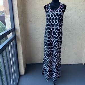 TRINA TURK x INC Ikat Print Maxi Dress Side Slit